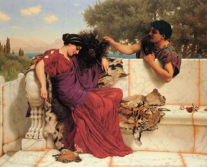John William Godward Old Old Story Norge oil painting art